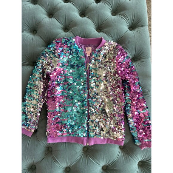 More Than Magic Sequin Jacket Youth Girls sz Medium 7/8 - Picture 1 of 5